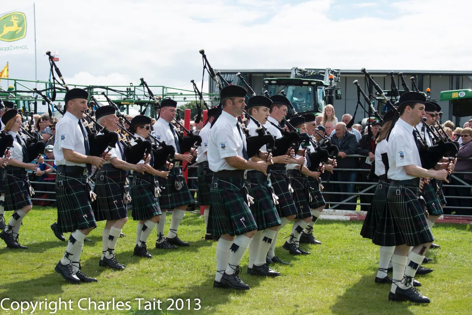 Kirkwall City Pipe Band at the County Show - photo by Charles Tait